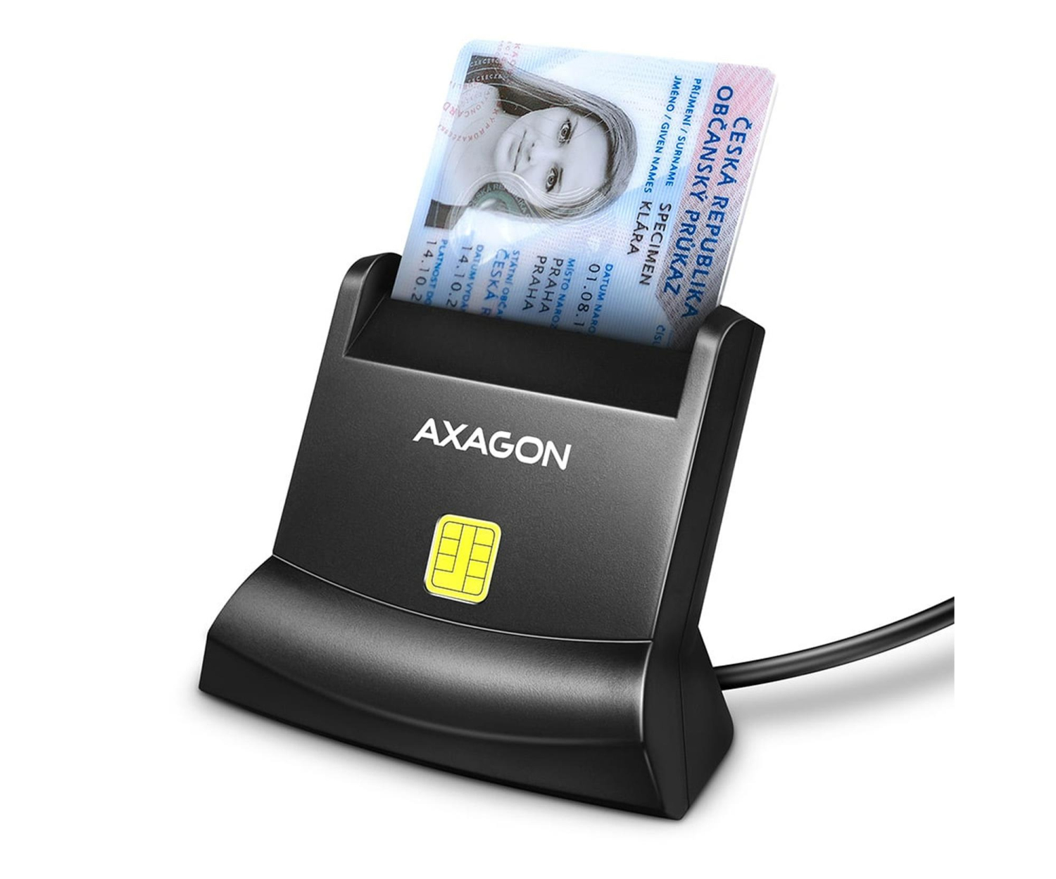 Axagon CRE-SM4N USB-A Smart card FLATREADER CZYTNIK