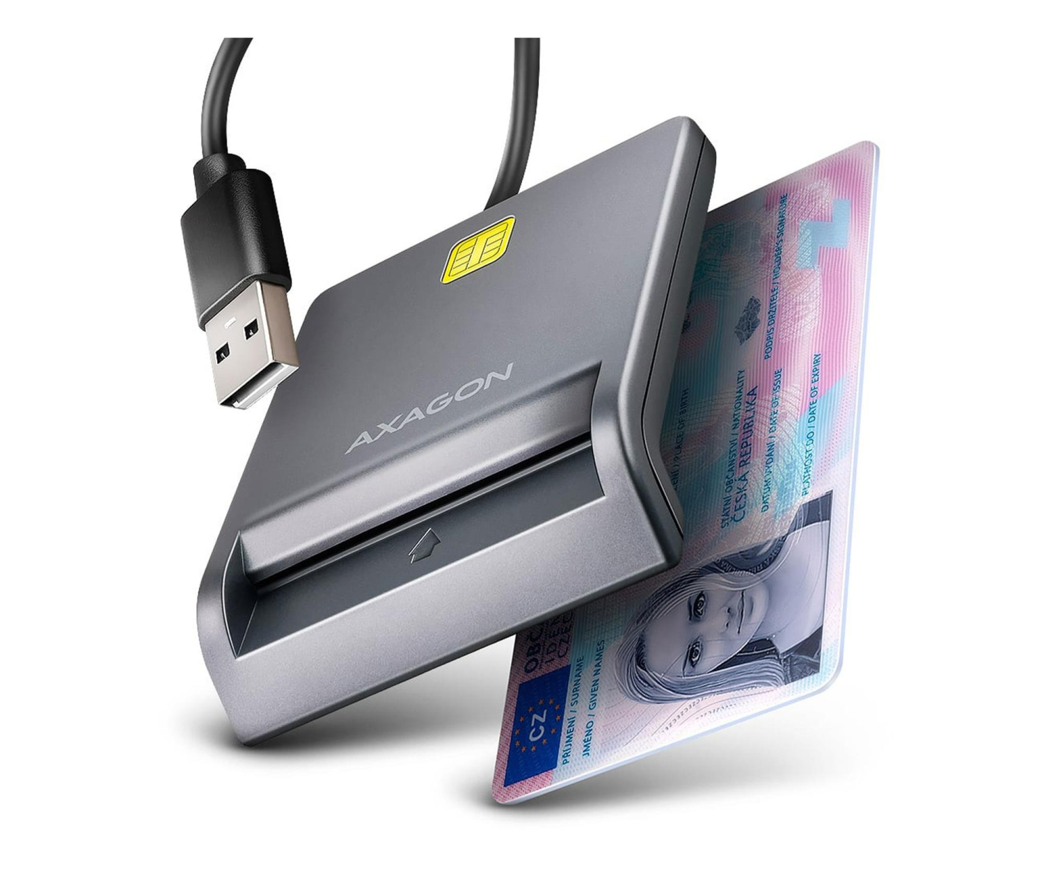 Axagon CRE-SM3T USB-A Smart card FlatReader czytnik