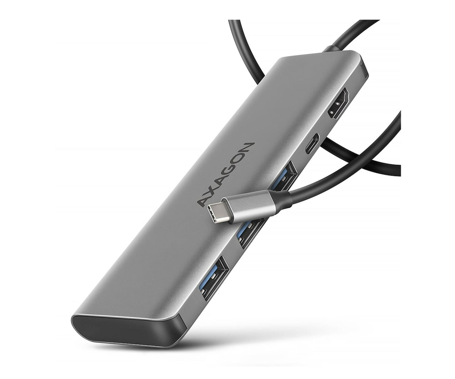 AXAGON HMC-5H Wieloportowy hub USB 5in1, 5Gbps, 3x USB-A, HDMI 4K/30Hz, PD 100W, 100cm USB-C kabel