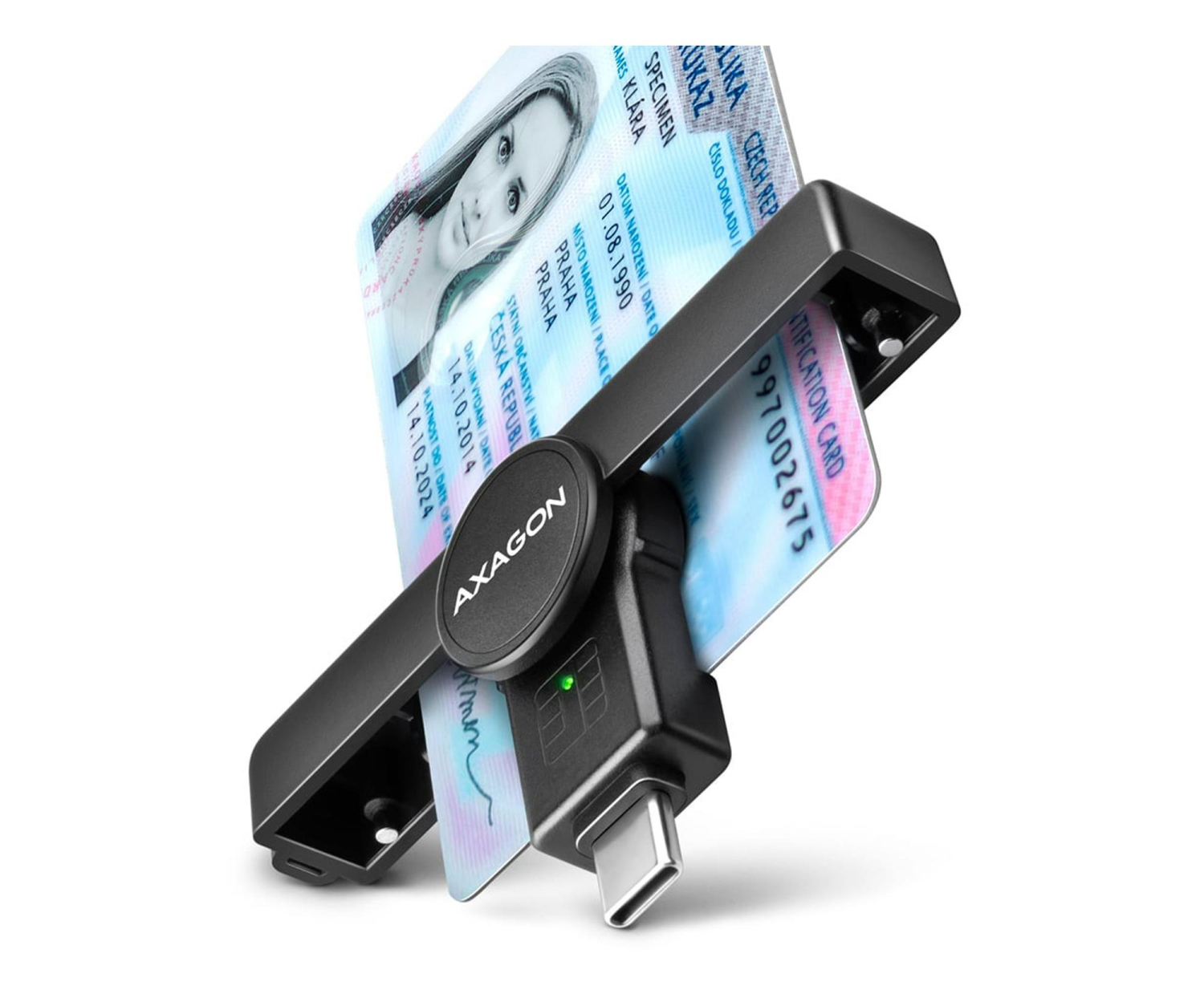 Axagon CRE-SMPC USB-C Smart card PocketReader czytnik
