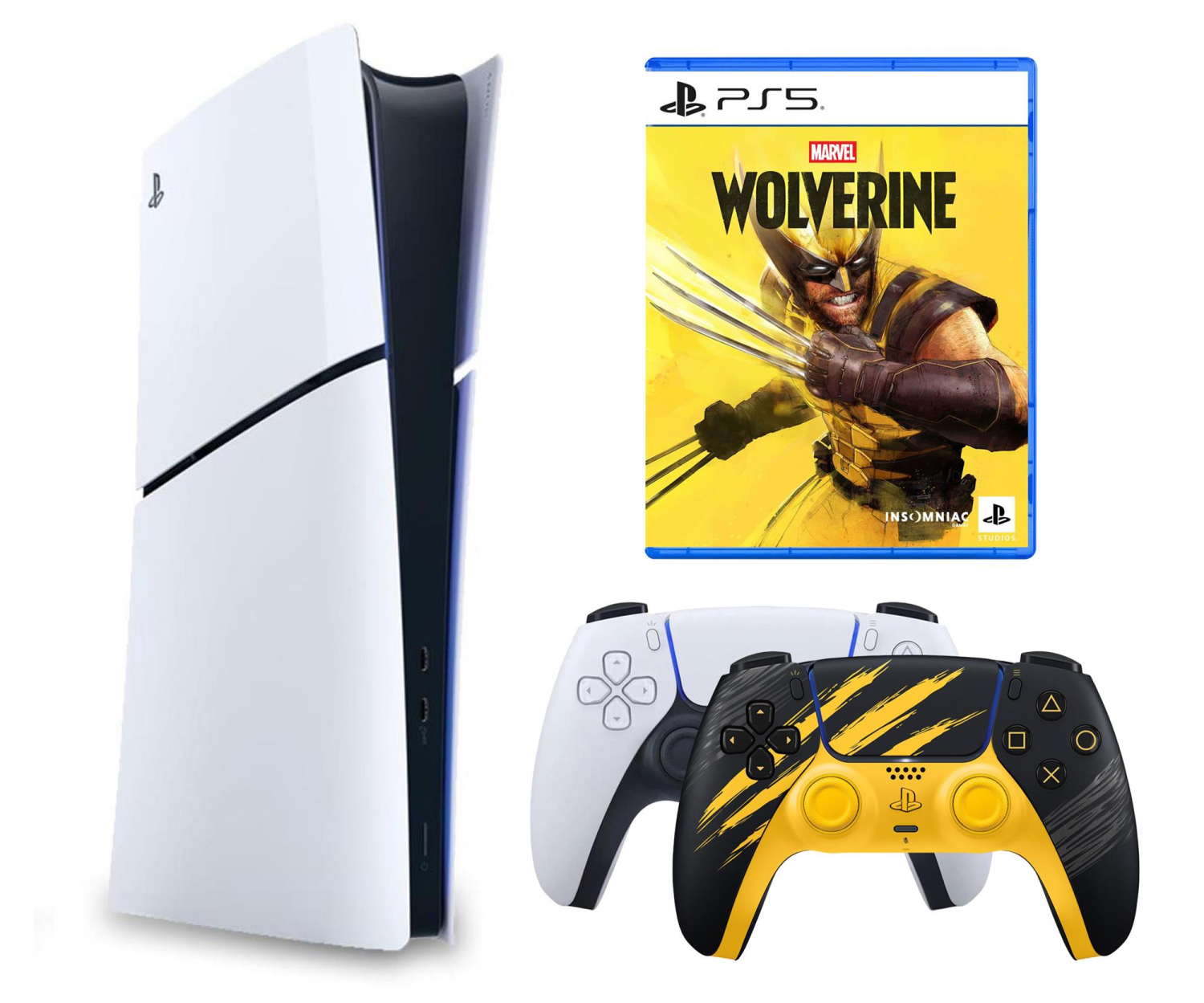 Sony PlayStation 5 Slim + DualSense Wolverine + gra