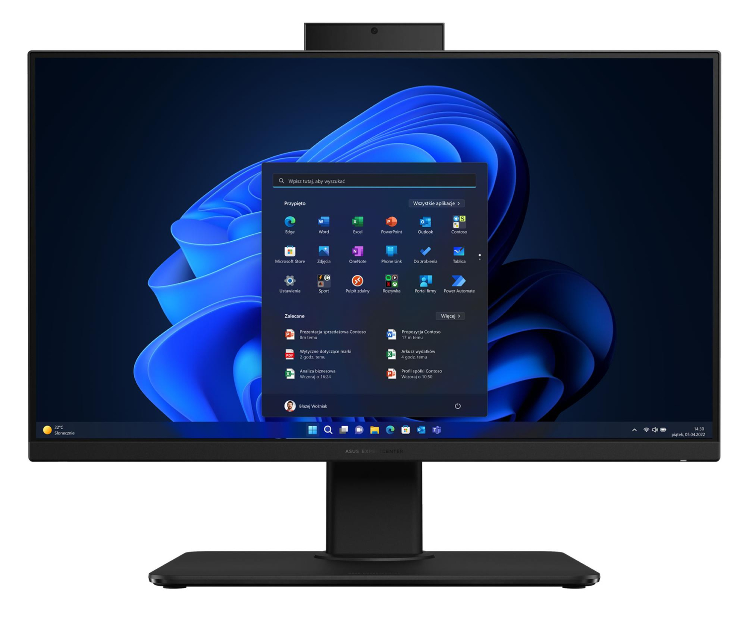 Asus Komputer All-in-One ExpertCentre PM640KA-BPC079X - Ryzen AI 5 330/16GB/512GB/23.8 cali FHD/Win 11 PRO/3YRS
