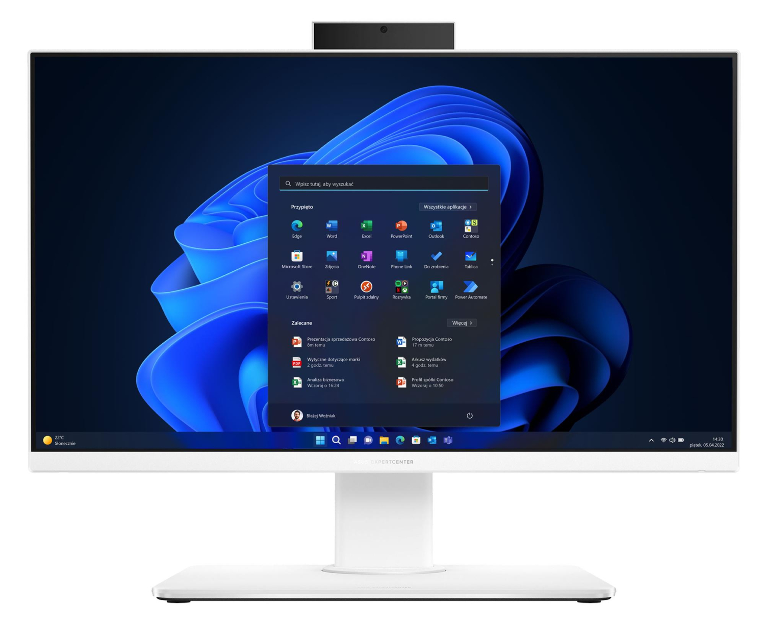 ASUS ExpertCenter AIO P440VA 24 Core 7-240H/16GB/512/Win11P Biały