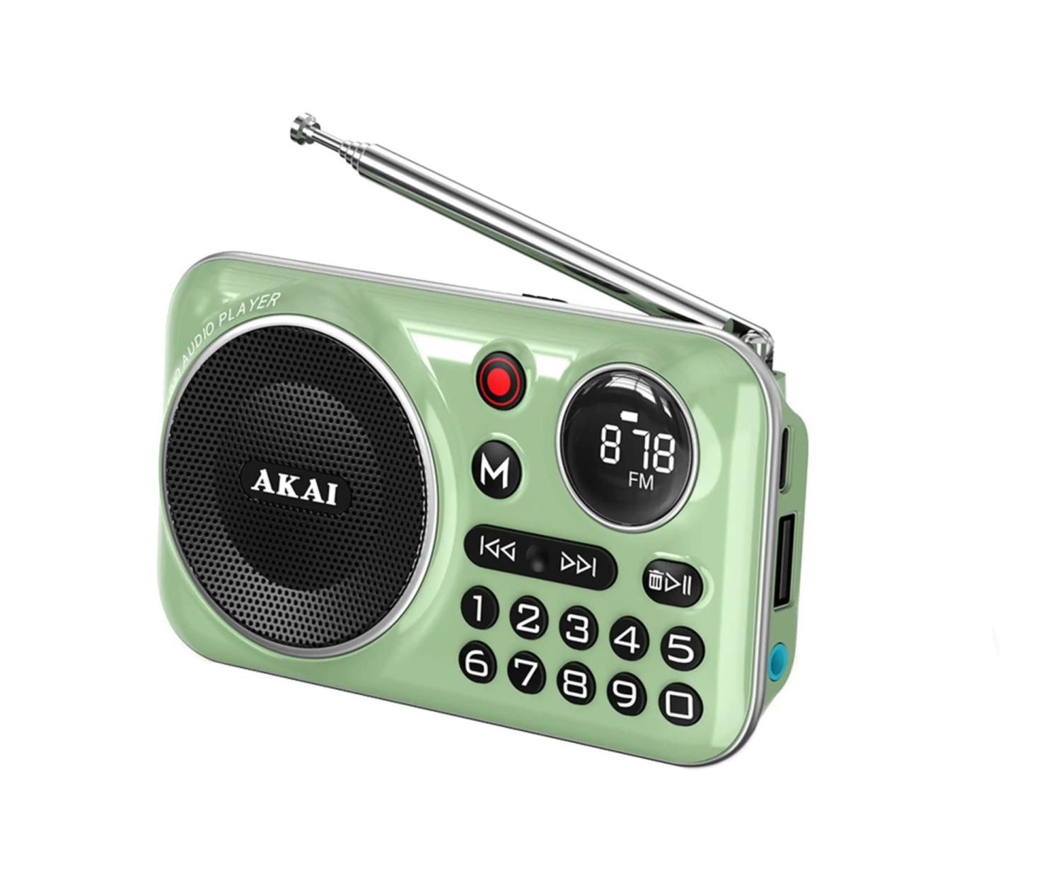 AKAI APR-500 Radio FM Bluetooth Zielony