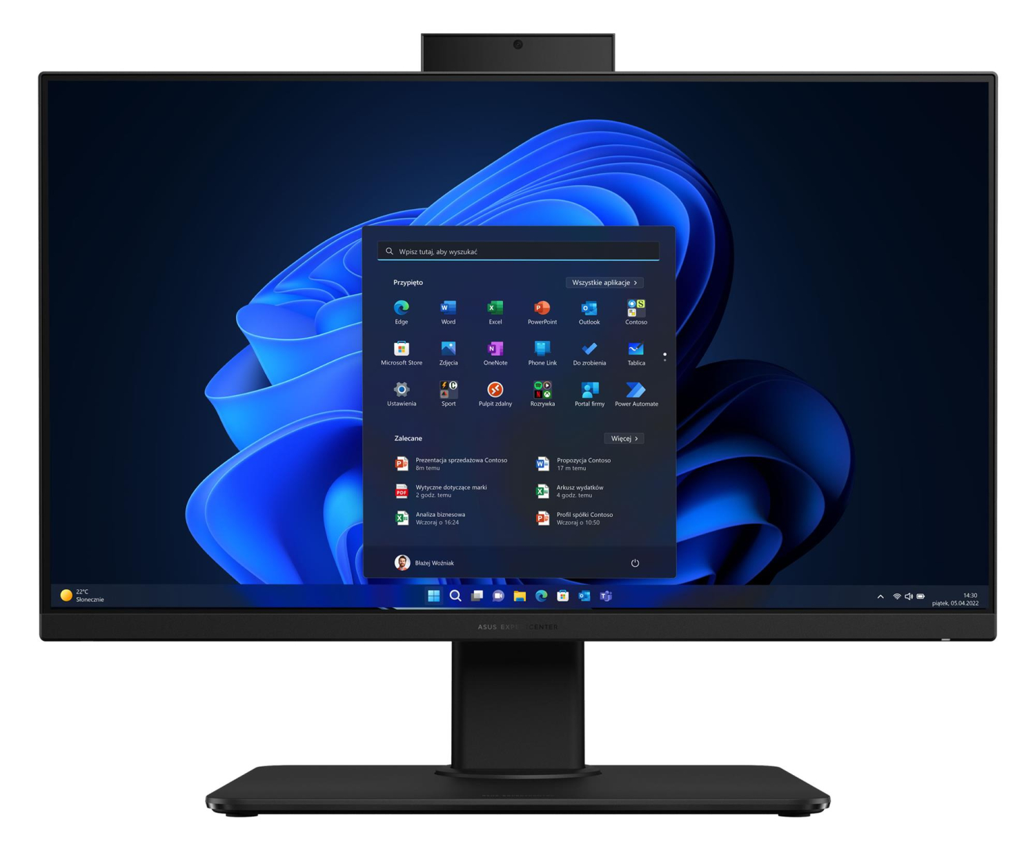 Asus Komputer All-in-One ExpertCentre P440VA-BPC128X - Core 7 240H /16GB/512GB/23.8" FHD/Win 11 PRO/3YRS