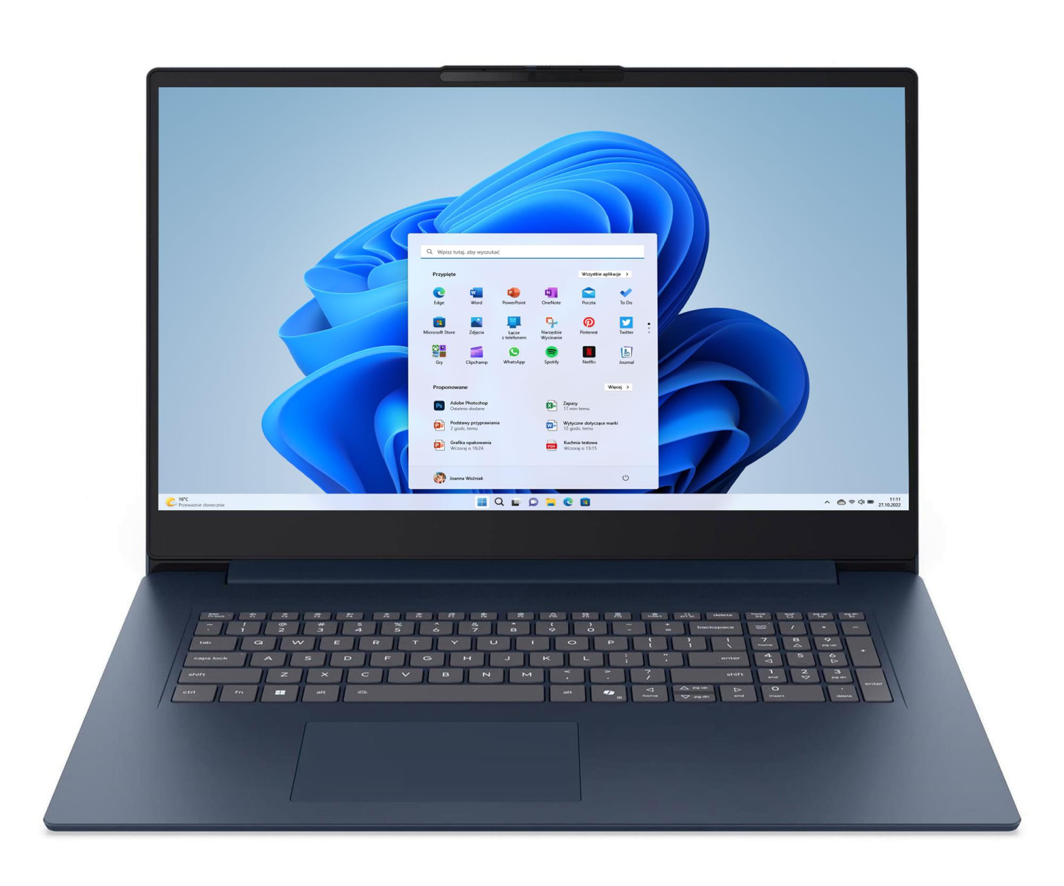 Lenovo IdeaPad Slim 3 17IWC11 Core 5 320 17.3"FHD IPS 300nits AG 16GB DDR5 5600 SSD512 Intel Graphics Cam720p 60Wh Win11 Cosmic Blue 2Y