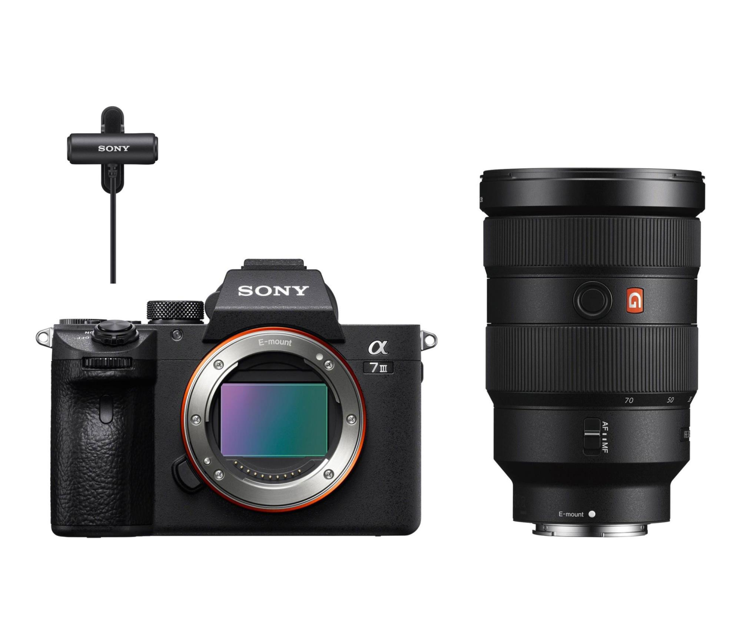 Sony Alpha a7 III + FE 24–70 mm f/2.8 GM + ECM-LV1