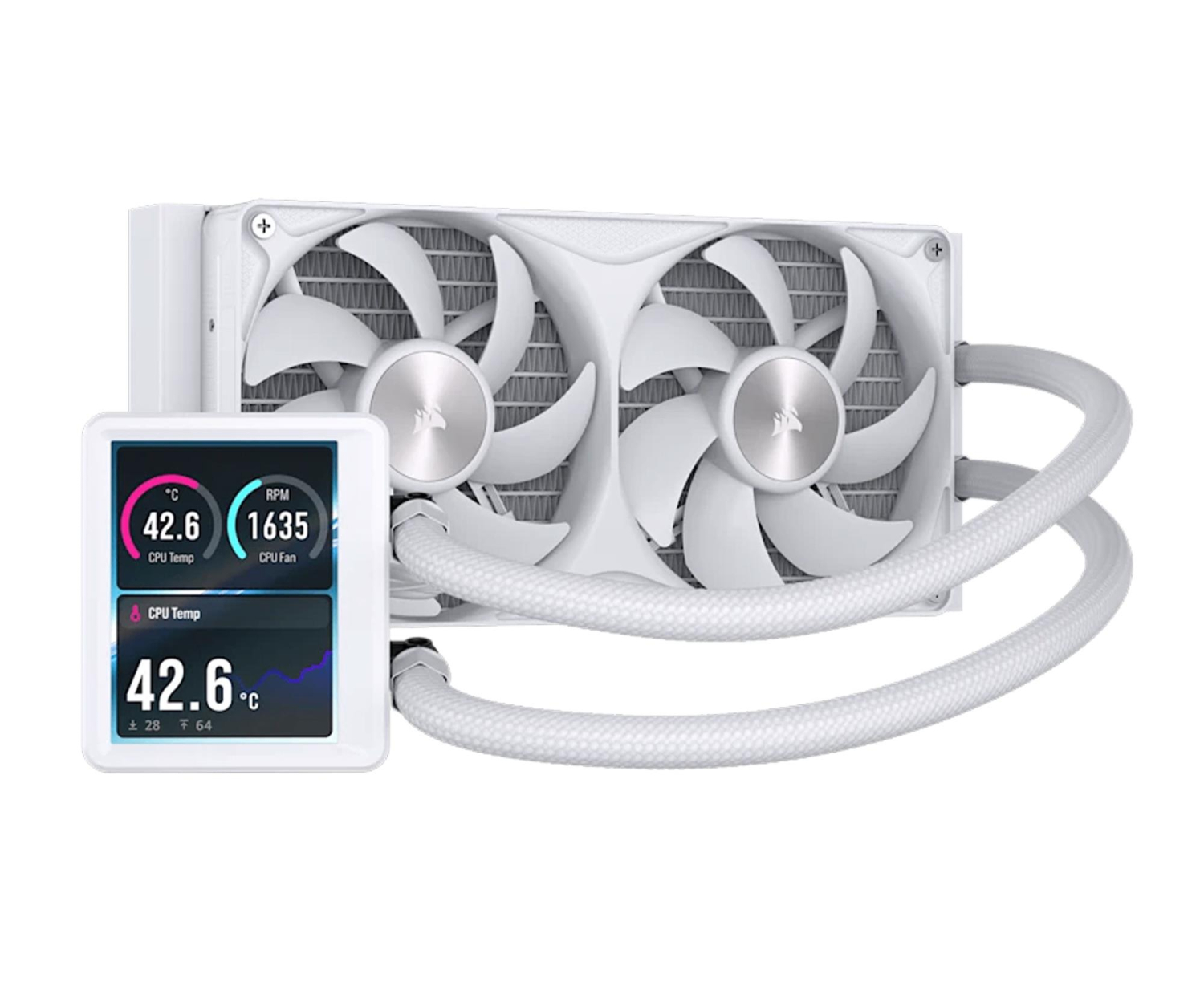 Corsair NAUTILUS II 240 RS LCD 2x120mm White