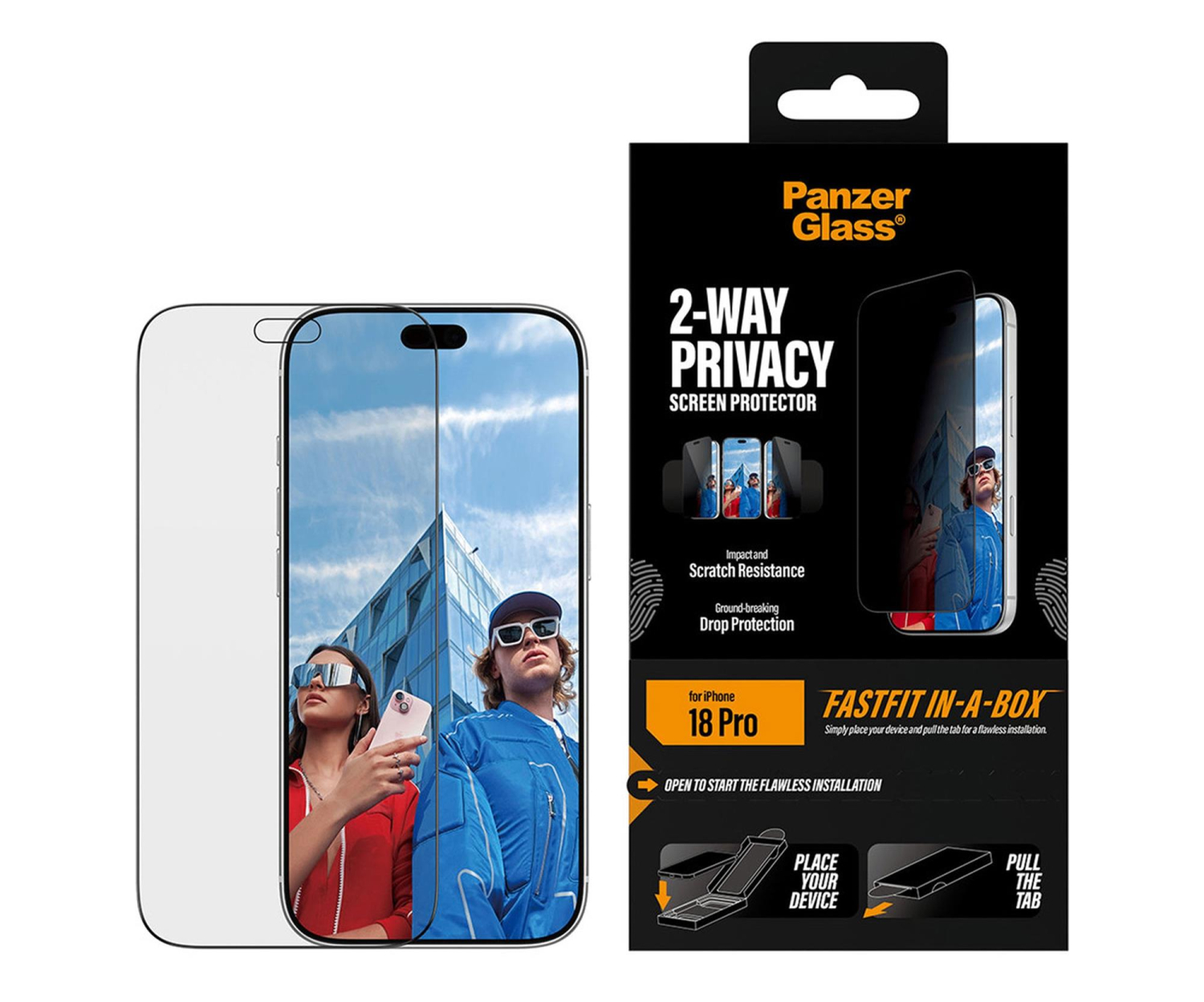 PanzerGlass Ultra-Wide Fit (Fastfit) do iPhone 18 Pro privacy