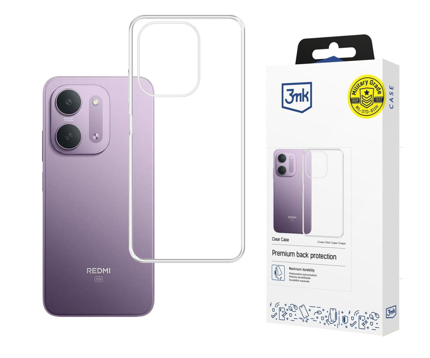 3mk Clear Case do Redmi 17C 5G