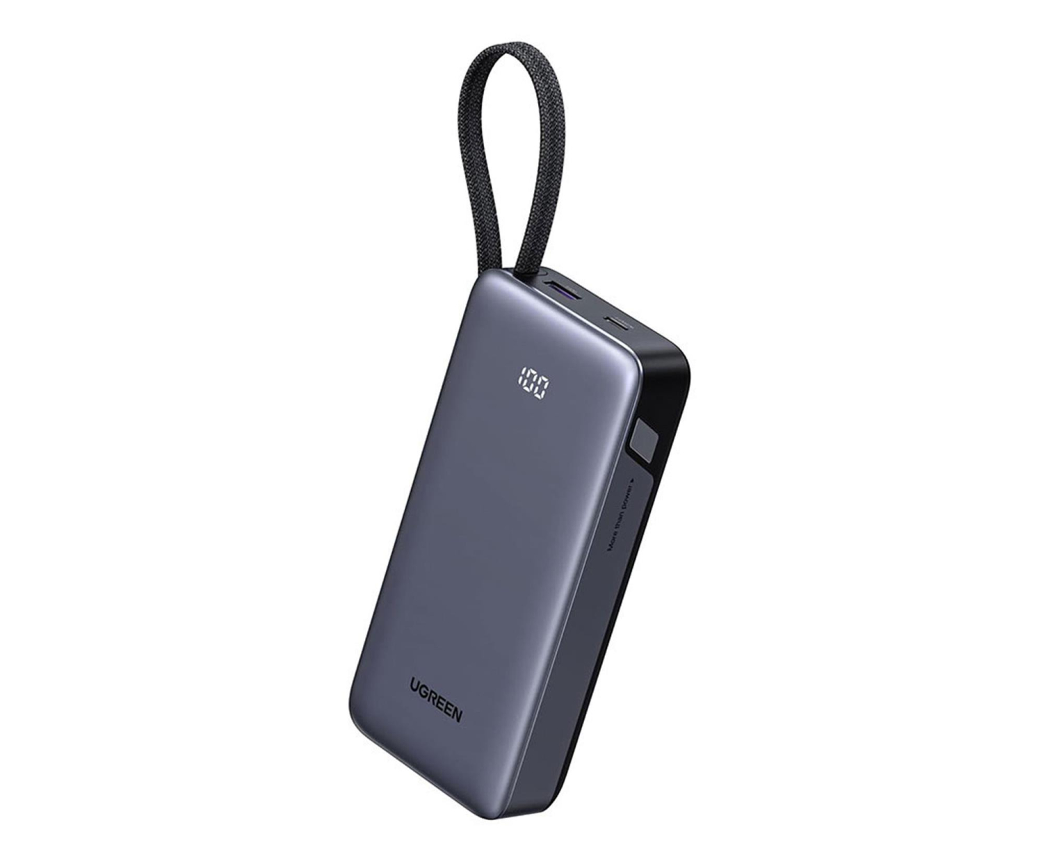 UGREEN Powerbank 20000mAh PB536 45W USB + USB-C wbudowany kabel