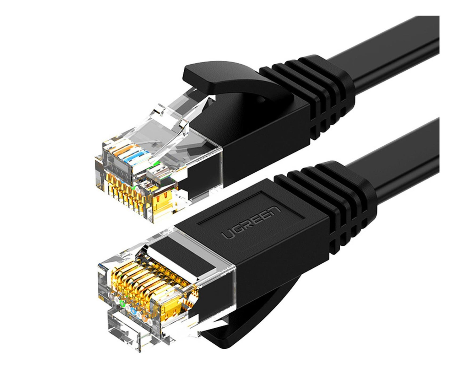 UGREEN Płaski kabel sieciowy  NW102 Ethernet RJ45 Cat.6 UTP 3m czar