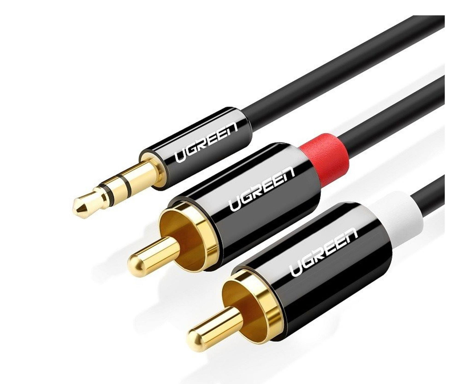 UGREEN AV116 jack 3.5mm - 2x RCA 2m Czarny