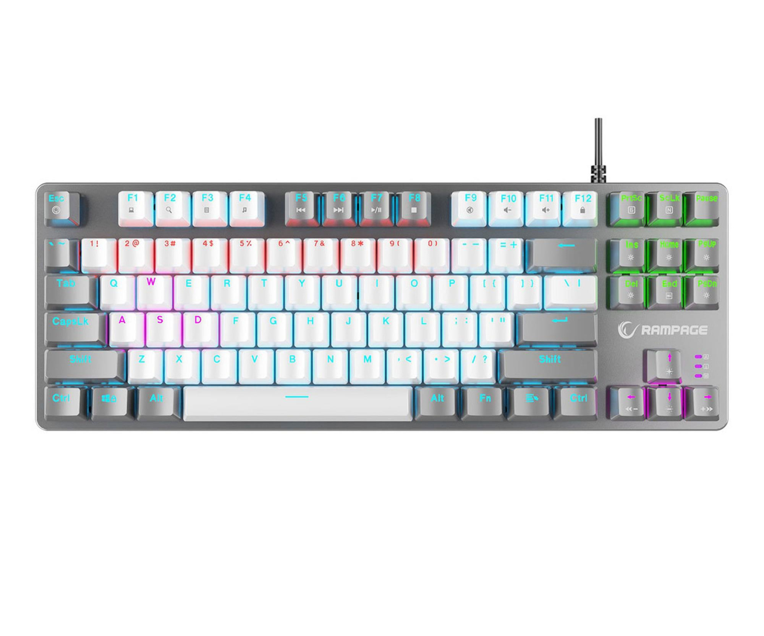 Rampage Snug RGB KRGD Blue szaro-biała