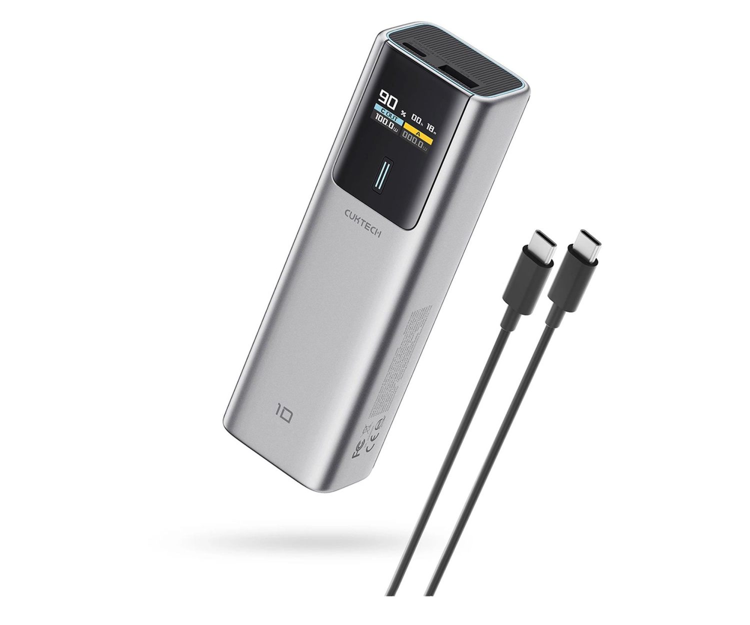 Cuktech Powerbank CKPB100PGLBL 150W 10000mAh USB-C USB-A - szary