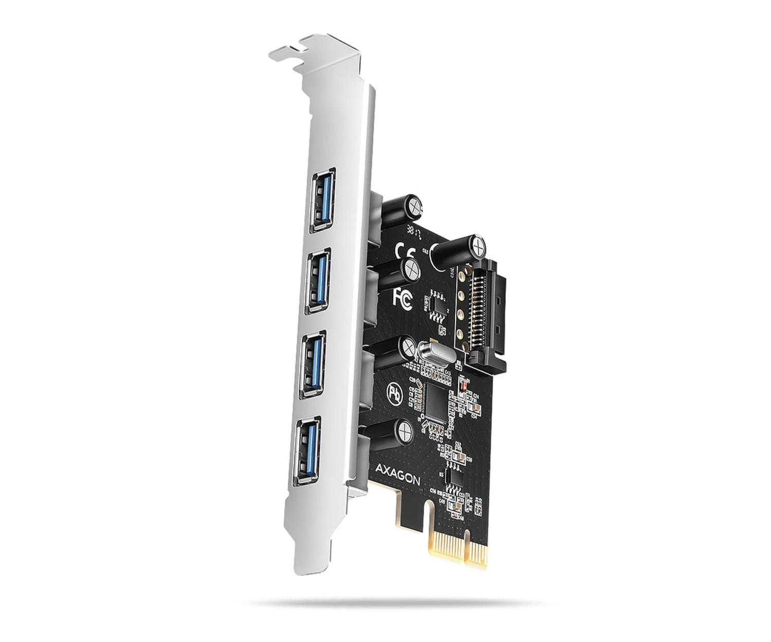 Axagon PCEU-430RS PCIe kontroler 4× wew. USB-A 5 Gbps port