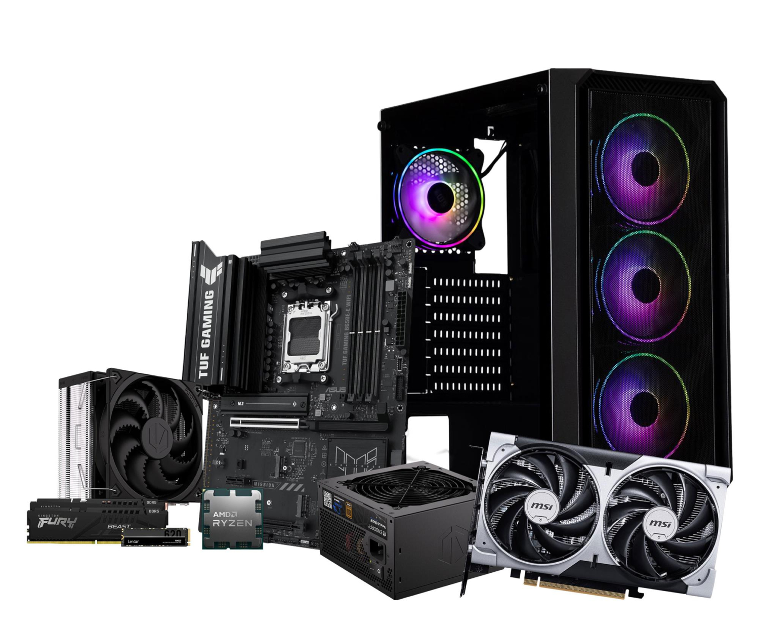 Polecany zestaw Ryzen 5 7500F/16GB/512GB/RTX 5060