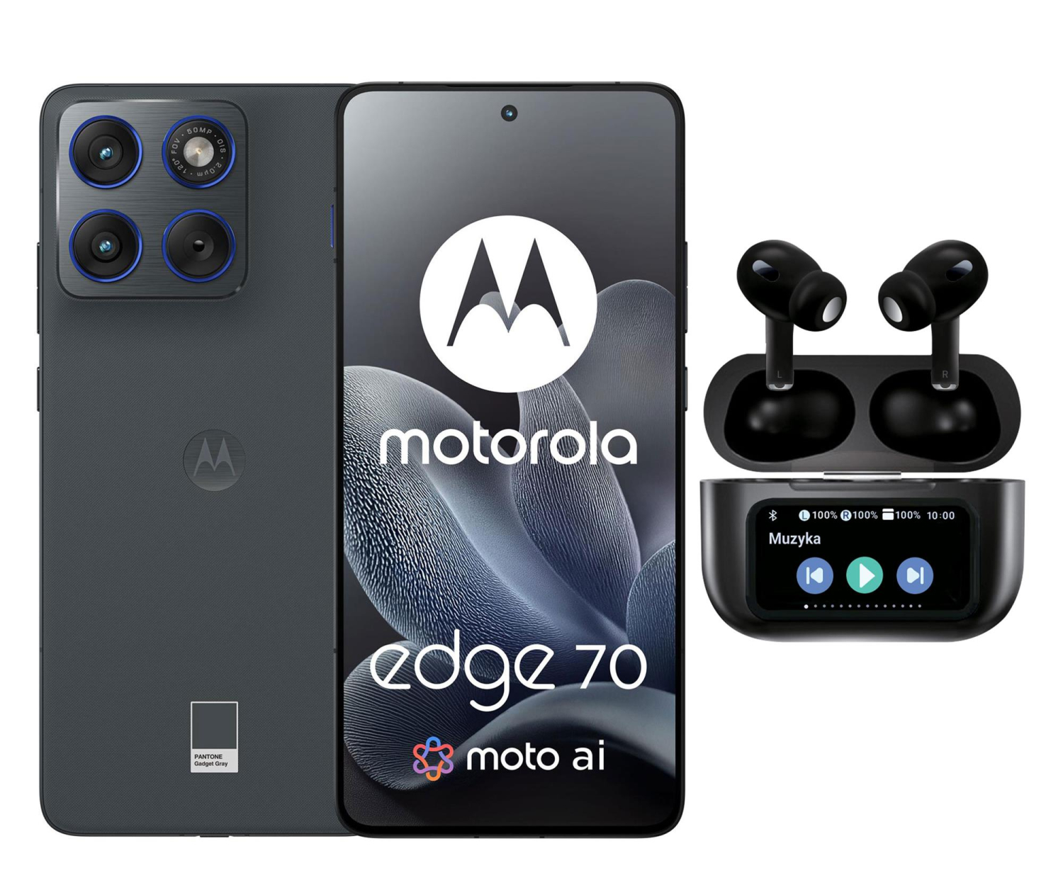 Motorola edge 70 5G 12/512GB Gadget Gray 120Hz + Smart Buds Pro