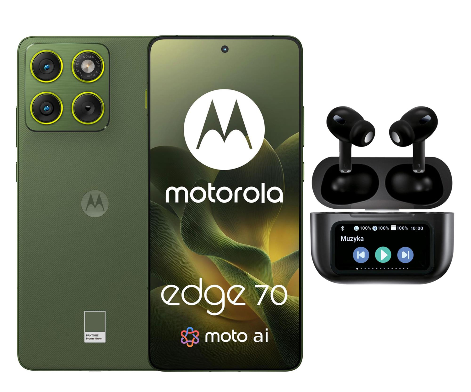 Motorola edge 70 5G 12/512GB Bronze Green 120Hz + Smart Buds Pro