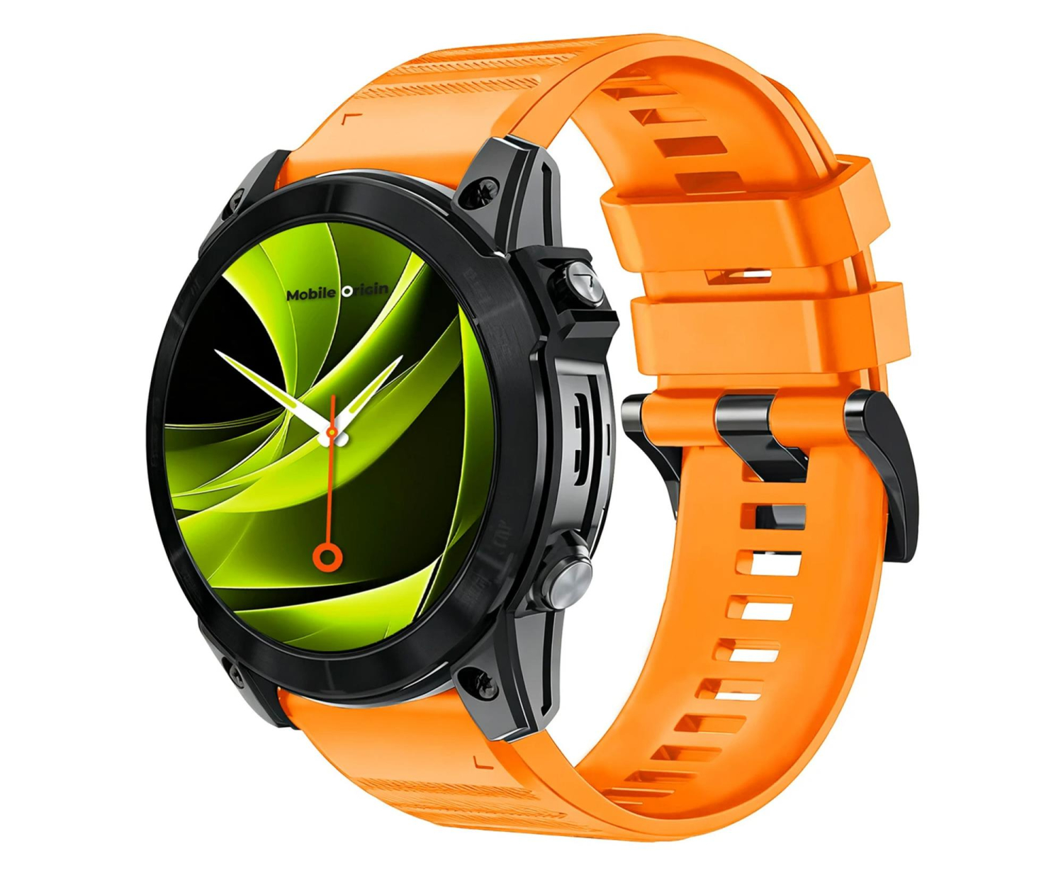Mobile Origin Easy Strap Silicone Watch 22mm Orange