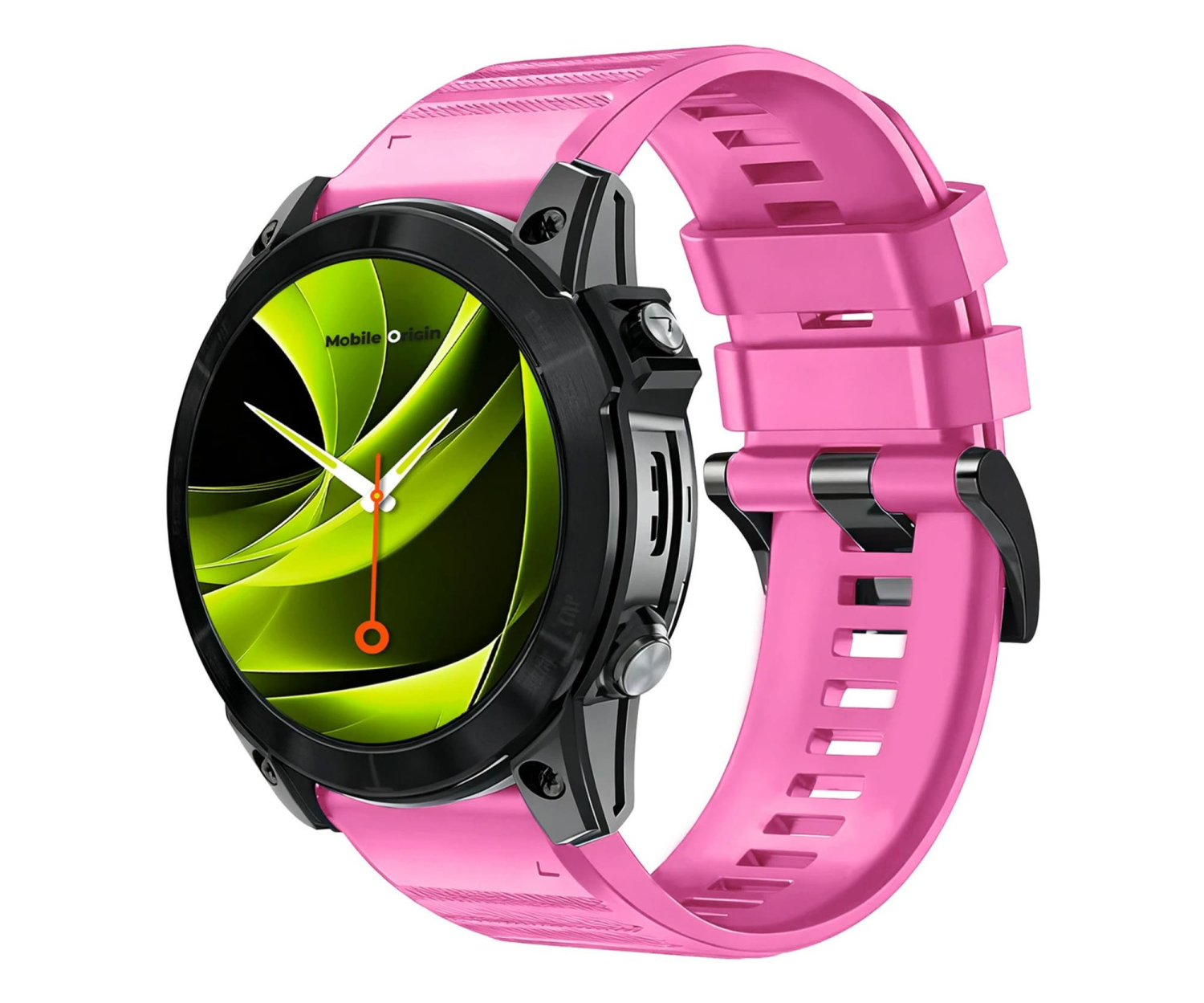 Mobile Origin Easy Strap Silicone Watch 22mm Pink