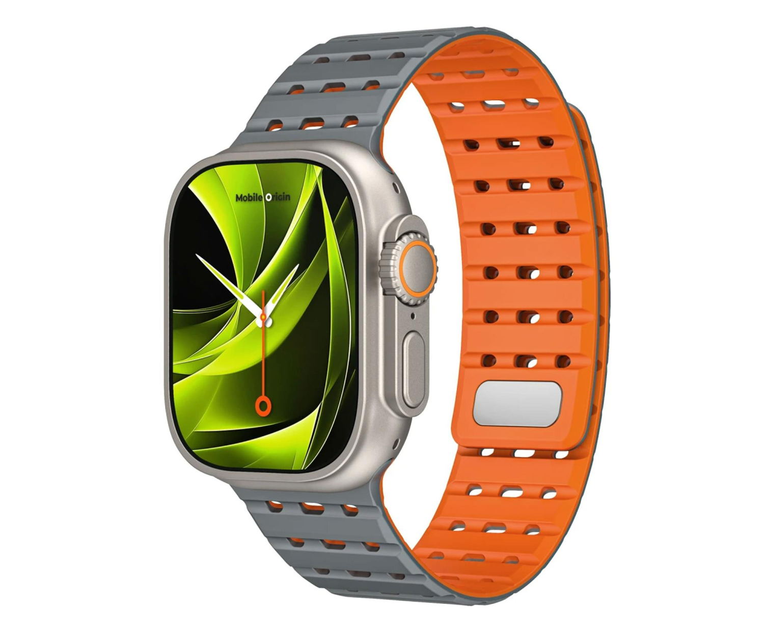 Mobile Origin Magnetic Strapgrey/orange Apple Watch 49mm/46mm/45mm/44mm