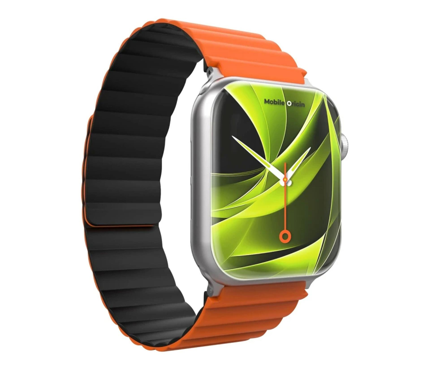 Mobile Origin Magnetic Watch Strap IIorange/black Apple Watch 49mm/46mm/45
