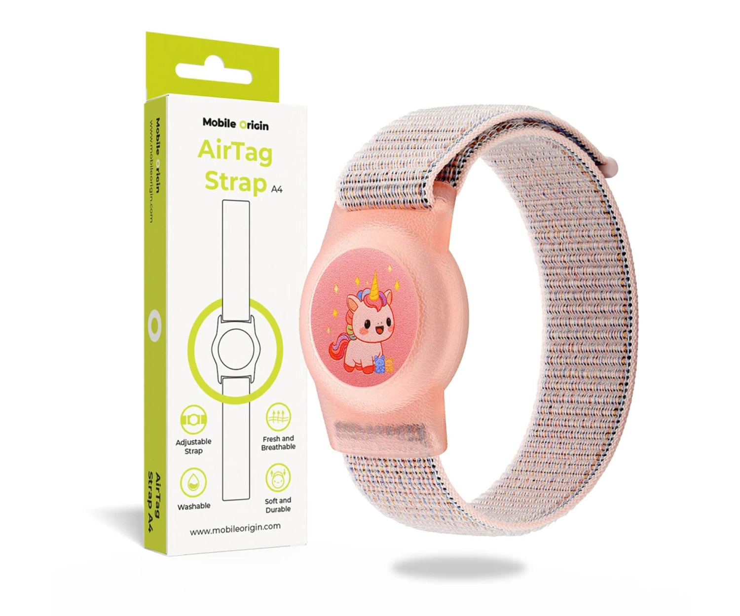 Mobile Origin AirTag Strappink unicorn