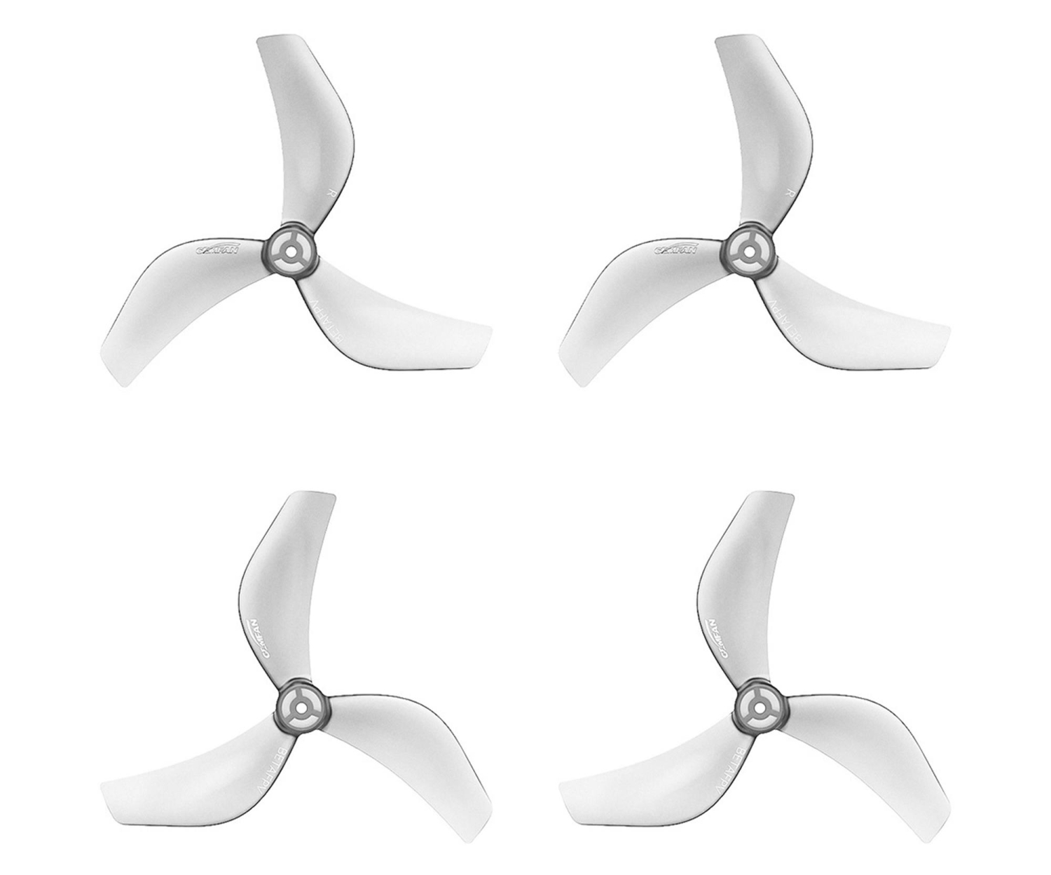 BetaFPV Gemfan 2218 (1.5mm) Transparent Grey - potrójne śmigła