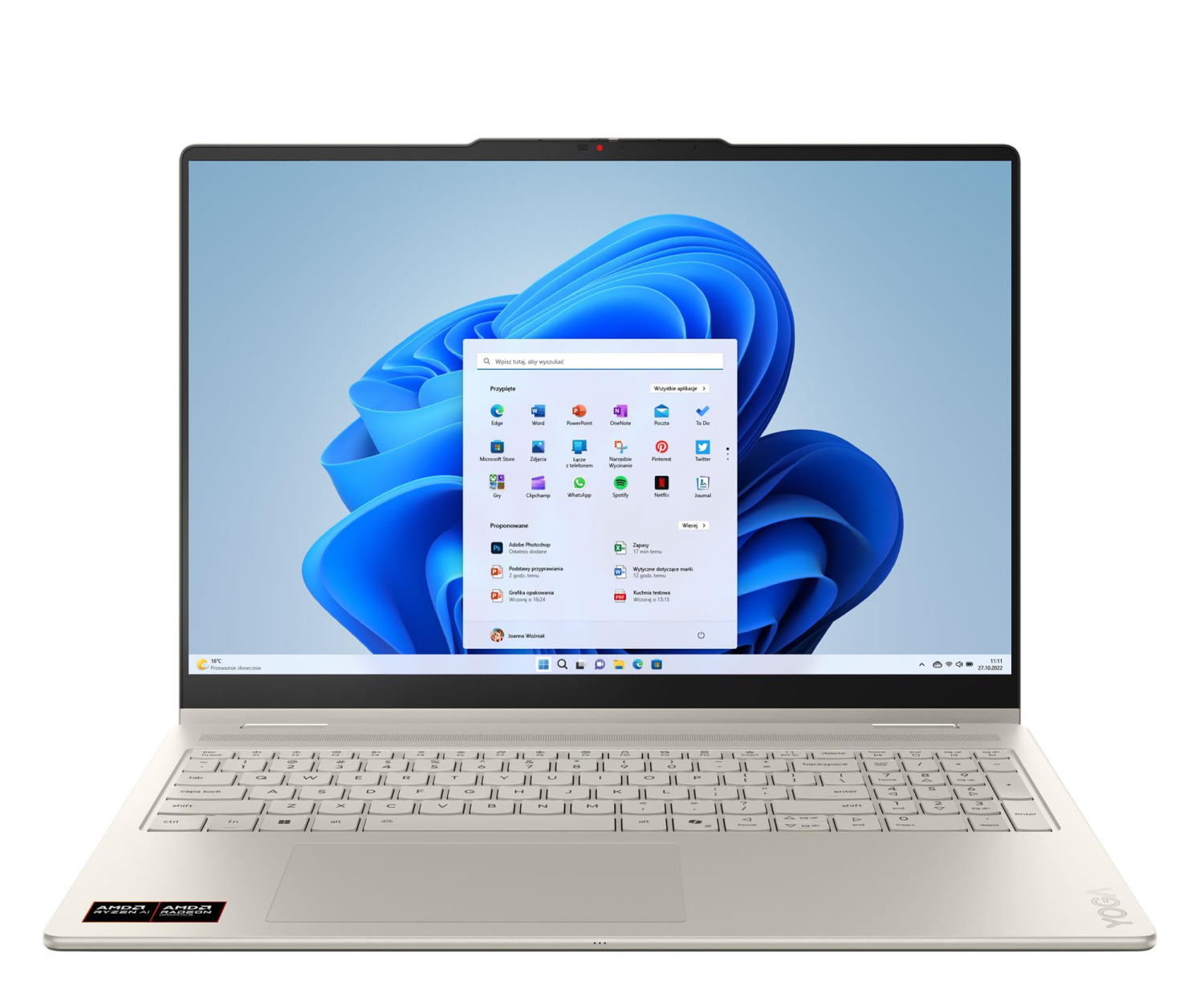 Lenovo Yoga 7 2-in-1 16AGP11 16" AMD Ryzen AI 7 445 16GB SSD 512GB W11 Home Seashell