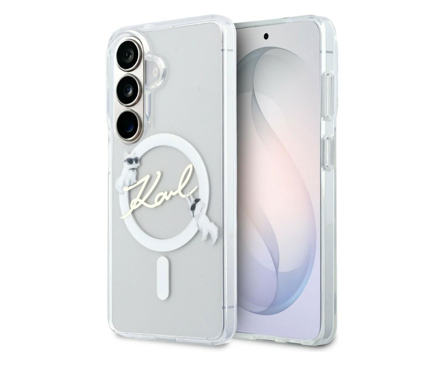 Karl Lagerfeld Etui KC Script MagSafe do Galaxy S26 Plus przezroczysty