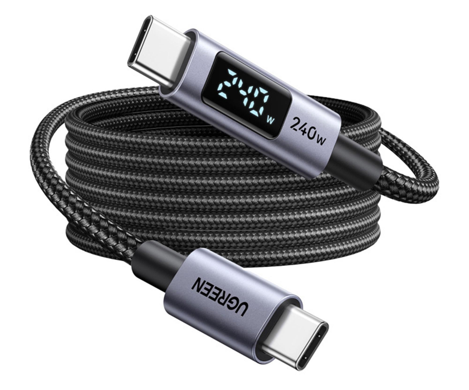 UGREEN Kabel USB-C L530 240W 480Mbps 3m szary
