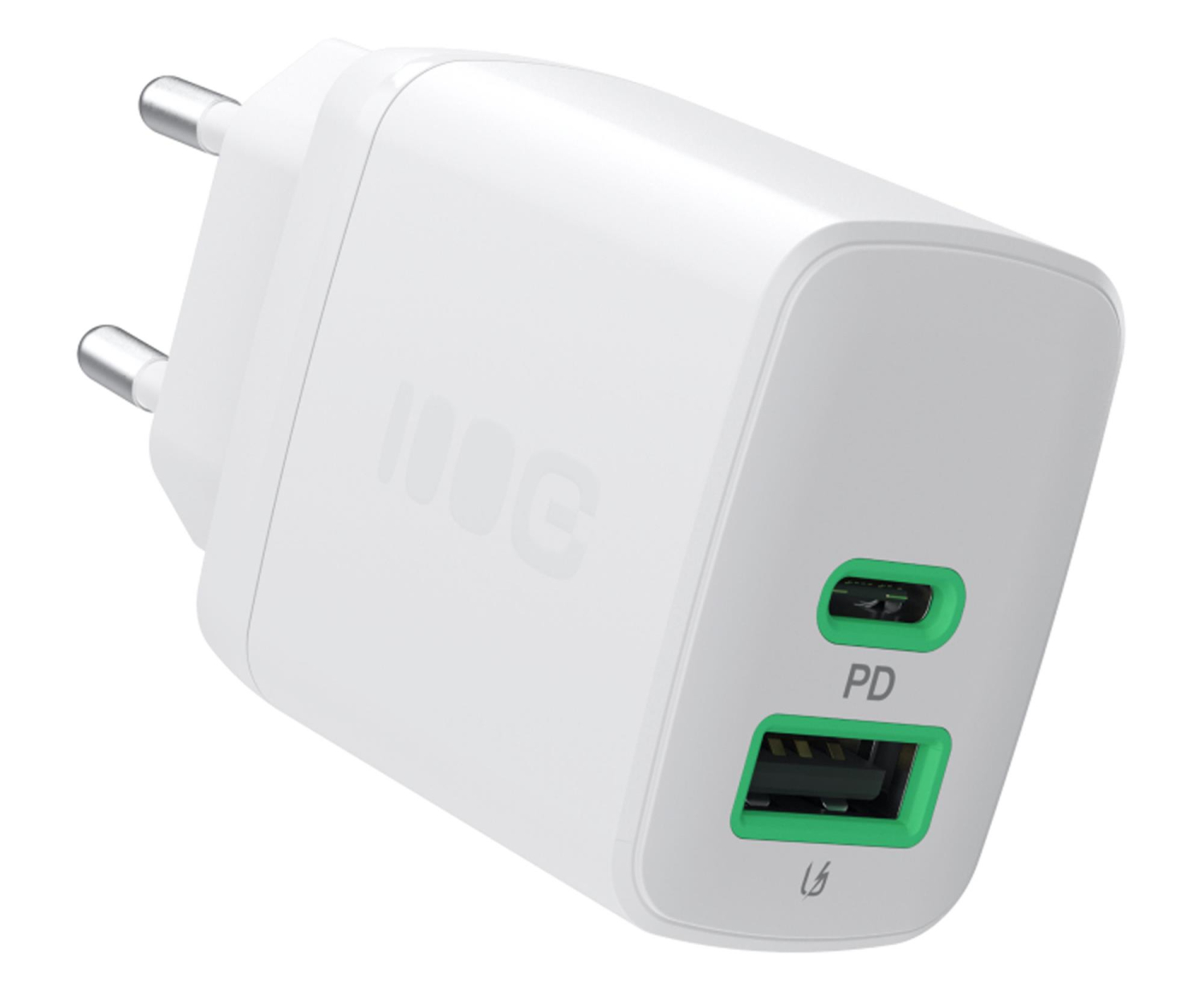 Green Cell PowerSource Duo30 30W USB-C USB-A Power Delivery biały