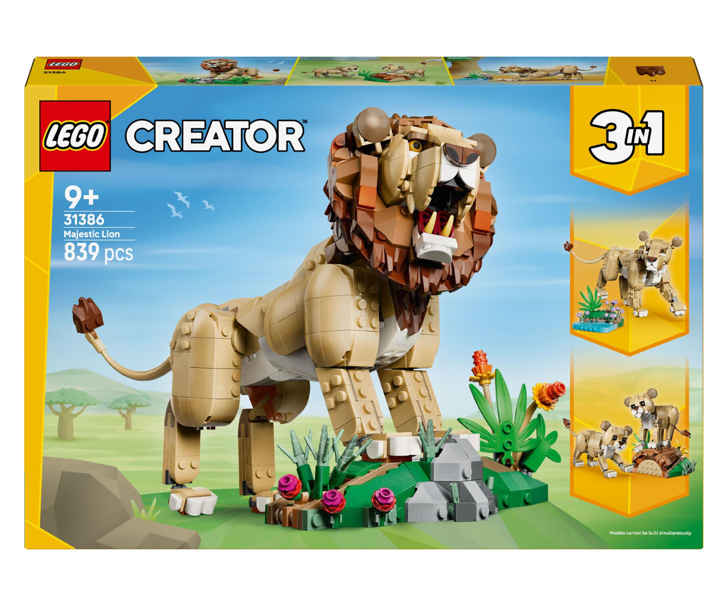 LEGO CREATOR 31386 Dzikie zwierzęta: dumny lew