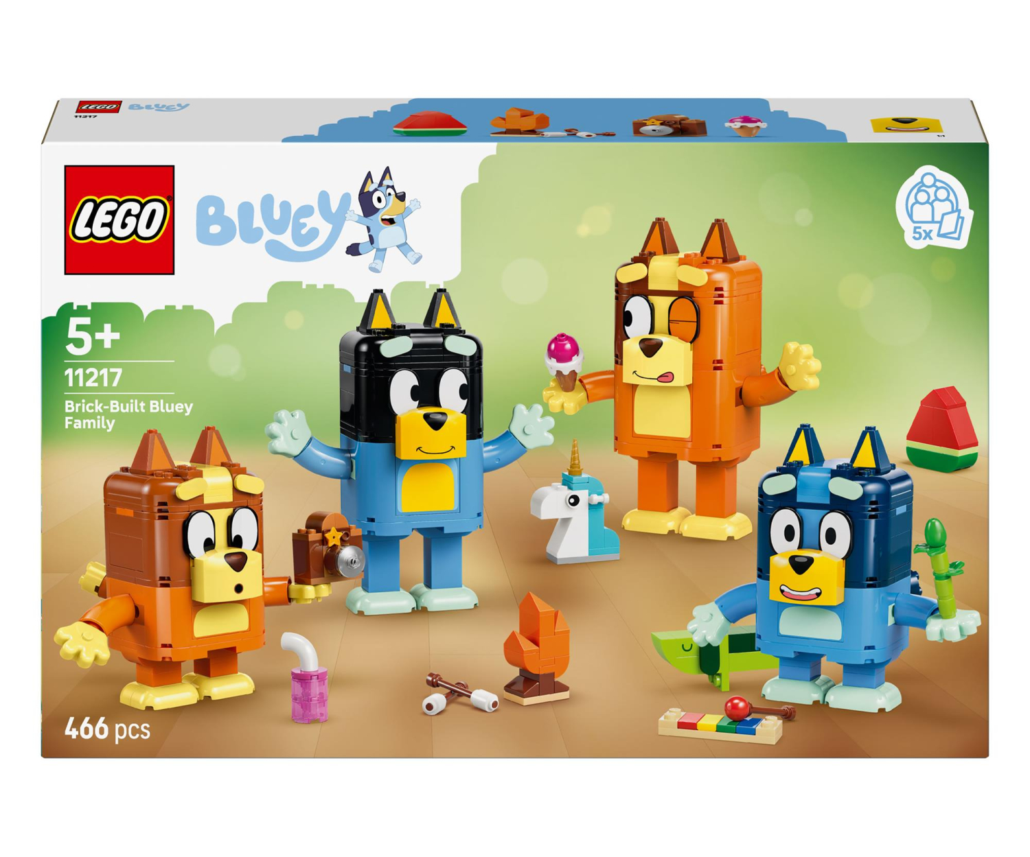 LEGO BLUEY 11217 Rodzina Blue z klocków