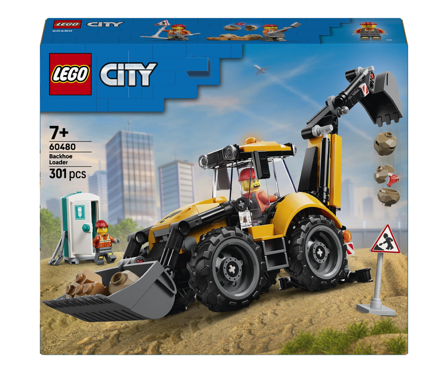 LEGO CITY 60480 Żółta koparko-ładowarka