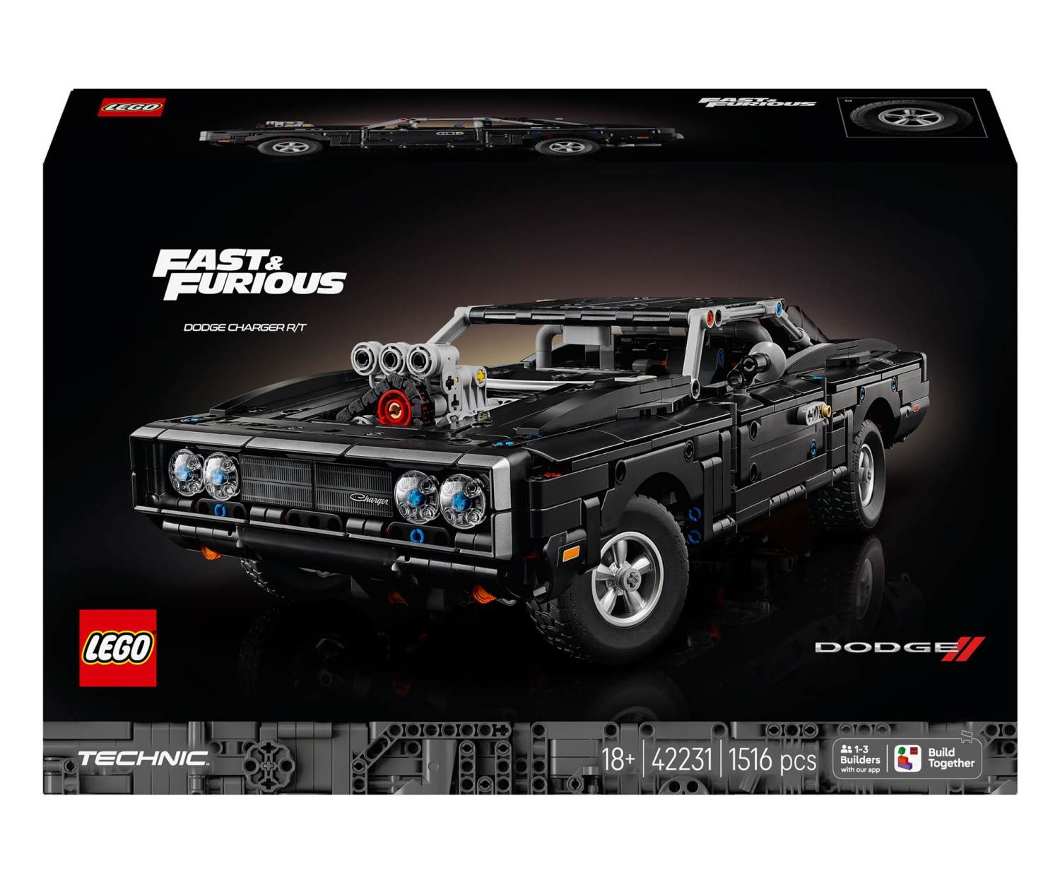 LEGO TECHNIC 42231 Samochód Fast and Furious Dodge Charger R/T