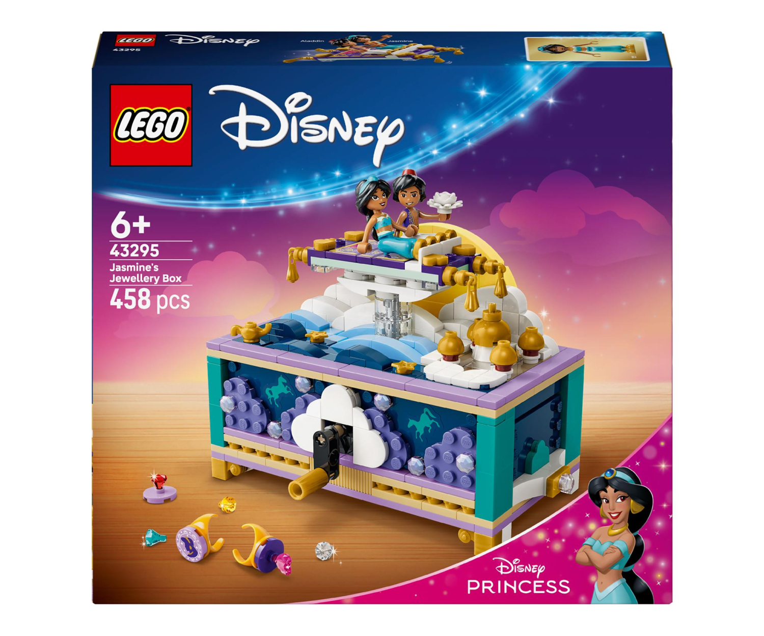 LEGO DISNEY 43295 Szkatułka na biżuterię Dżasminy