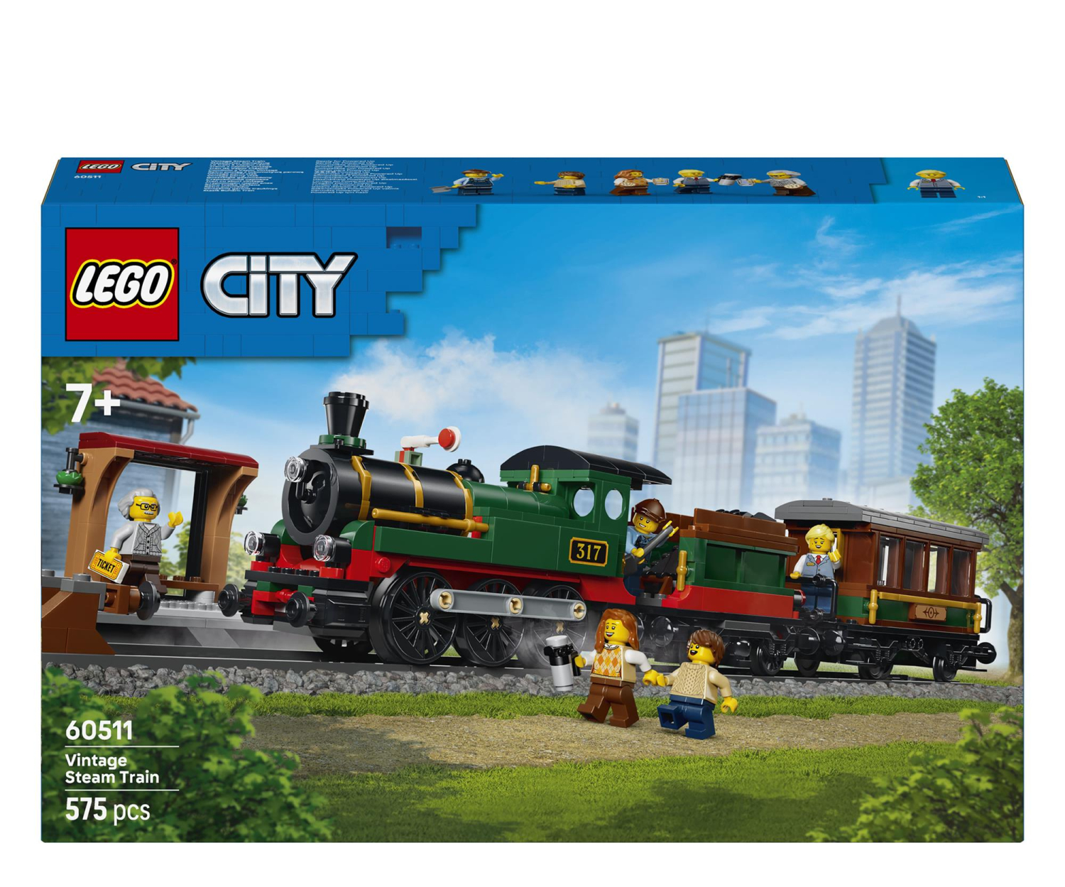 LEGO CITY 60511 Retro pociąg z lokomotywą parową