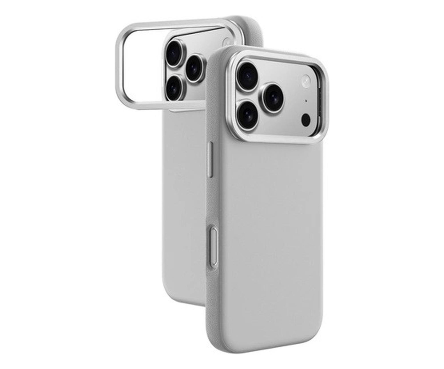 AmazingThing Glamour na iPhone 17 Pro Max z podstawką - szare