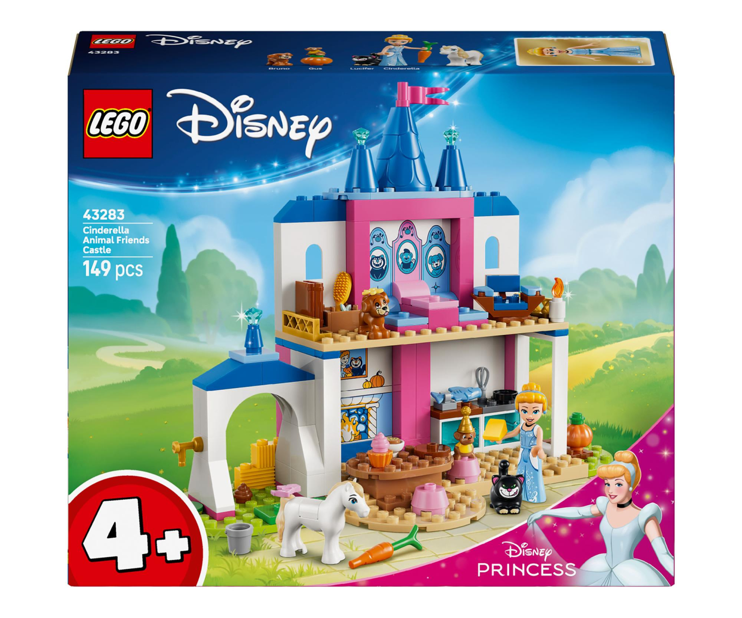 LEGO DISNEY 43283 Zamek Kopciuszka i jej zwierzęcych przyjaciół
