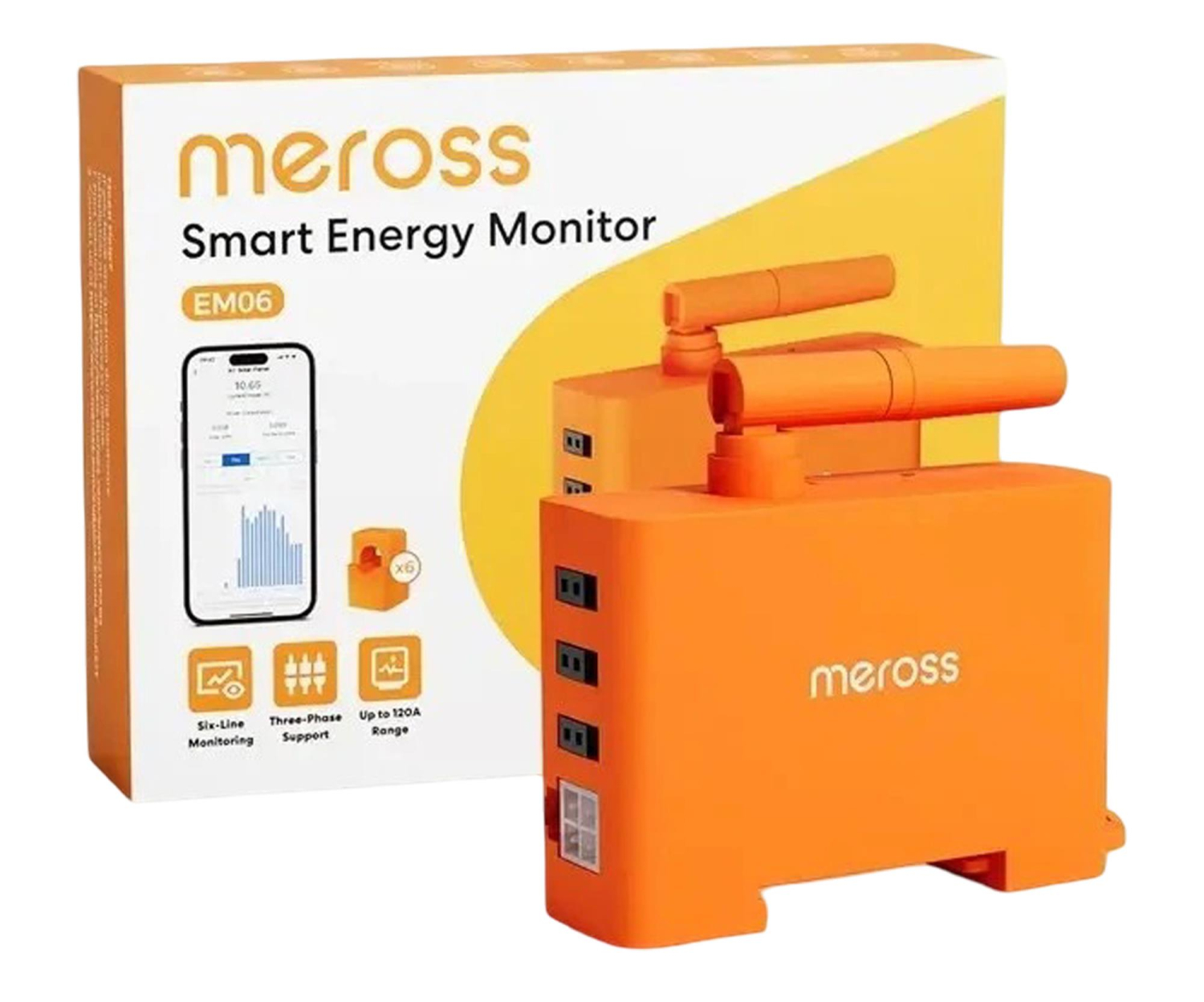 Meross Inteligentny monitor zużycia energii Wi-Fi EM06P-EU