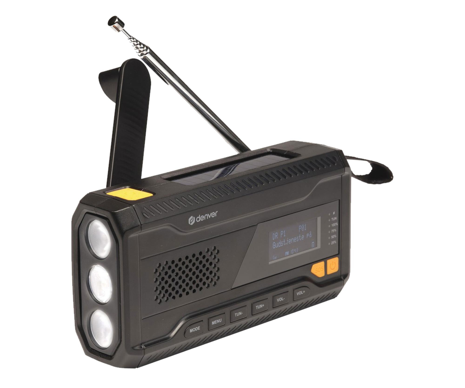 Denver Radio solarne Denver SCD-2033 z lampką i funkcją SOS