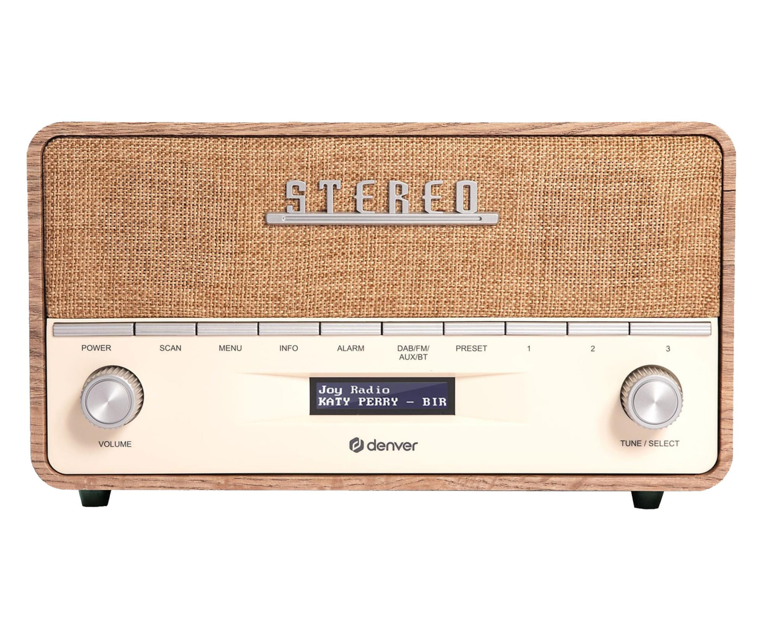Denver Radio DAB+/FM Denver DAB-36LW z drewnianą obudową light wood