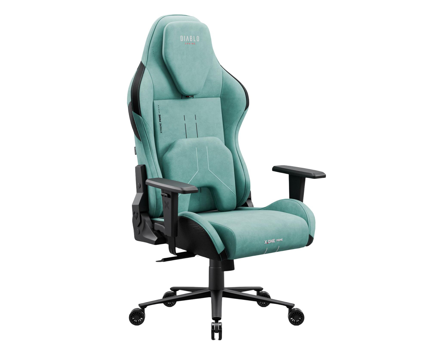 Diablo Chairs X.One Prime,Normal Size, Mystic Mint Gamingowy Do 140kg Tkanina Miętowy