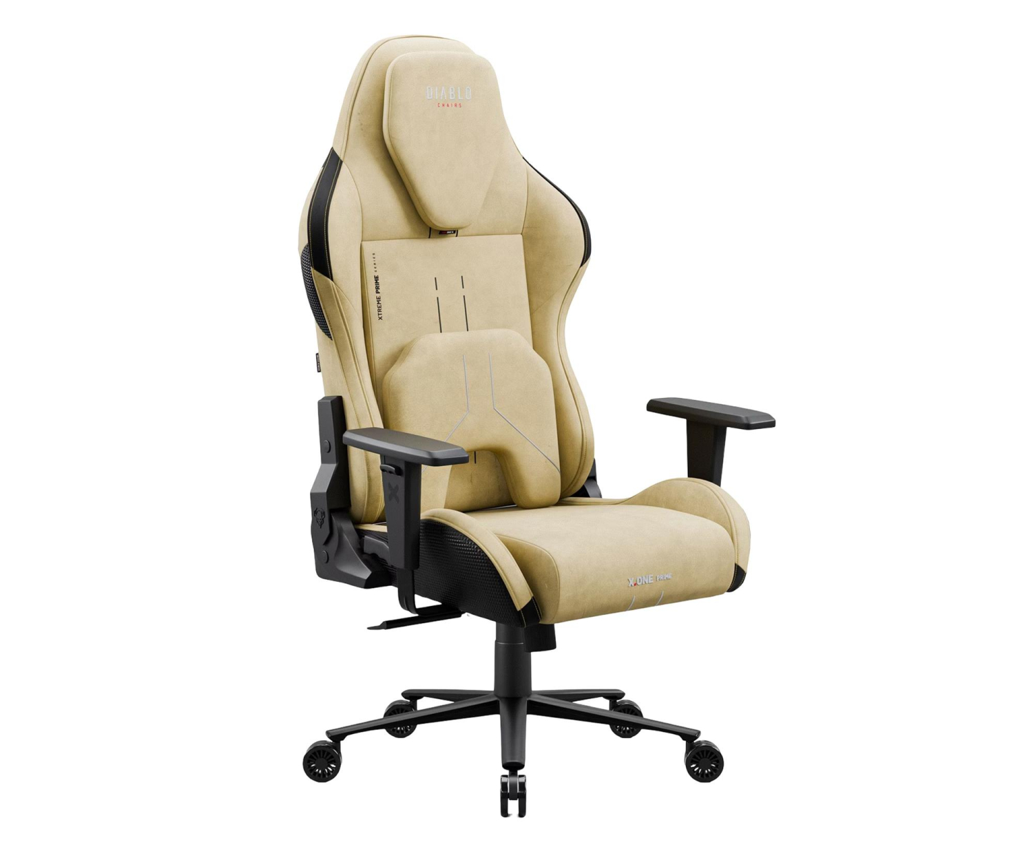 Diablo Chairs X.One Prime, Normal Size Broken Gold Gamingowy Do 140kg Tkanina Złoty