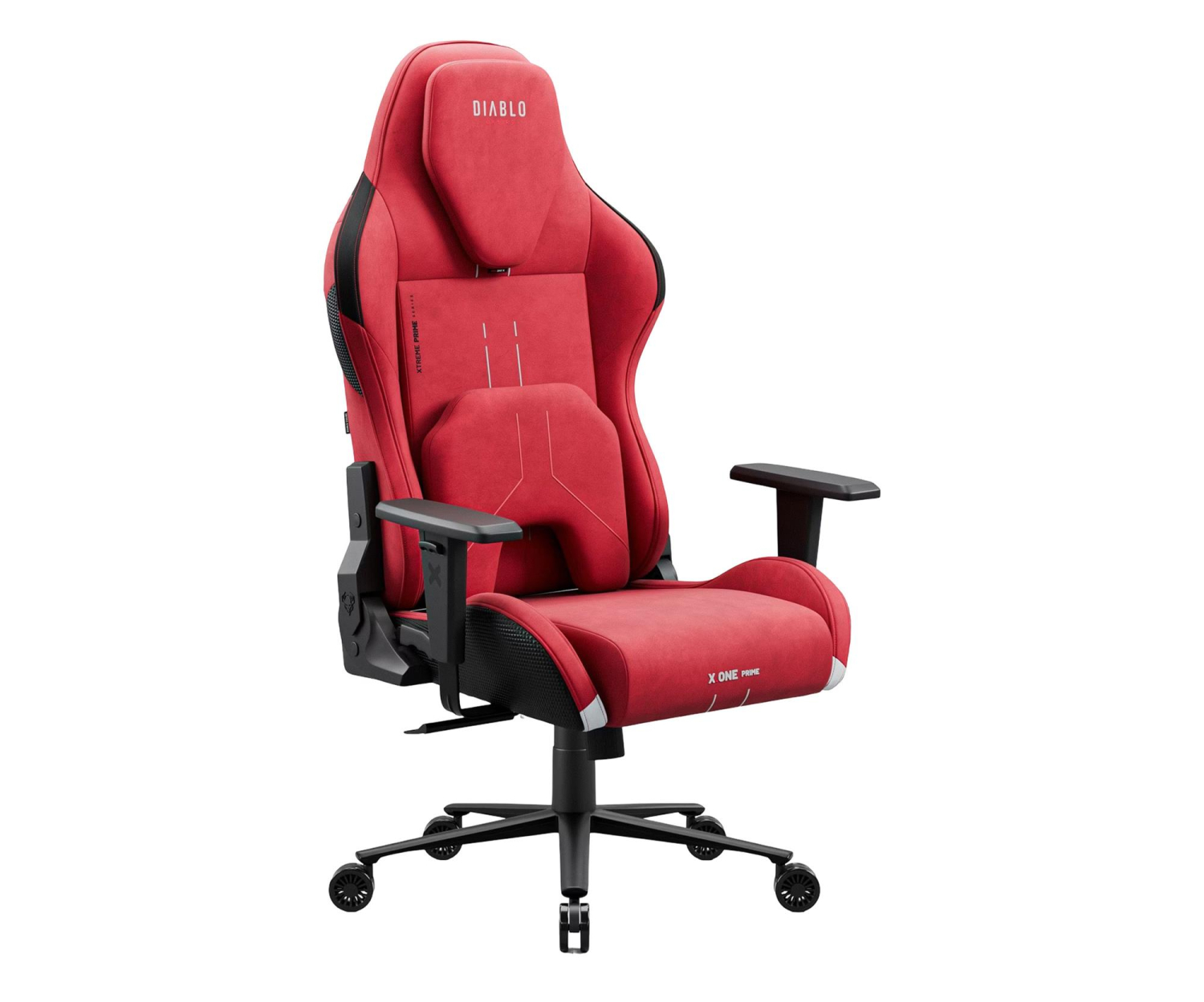 Diablo Chairs X.One Prime Normal Size Bloody Mary Gamingowy Do 140kg Tkanina Czerwony