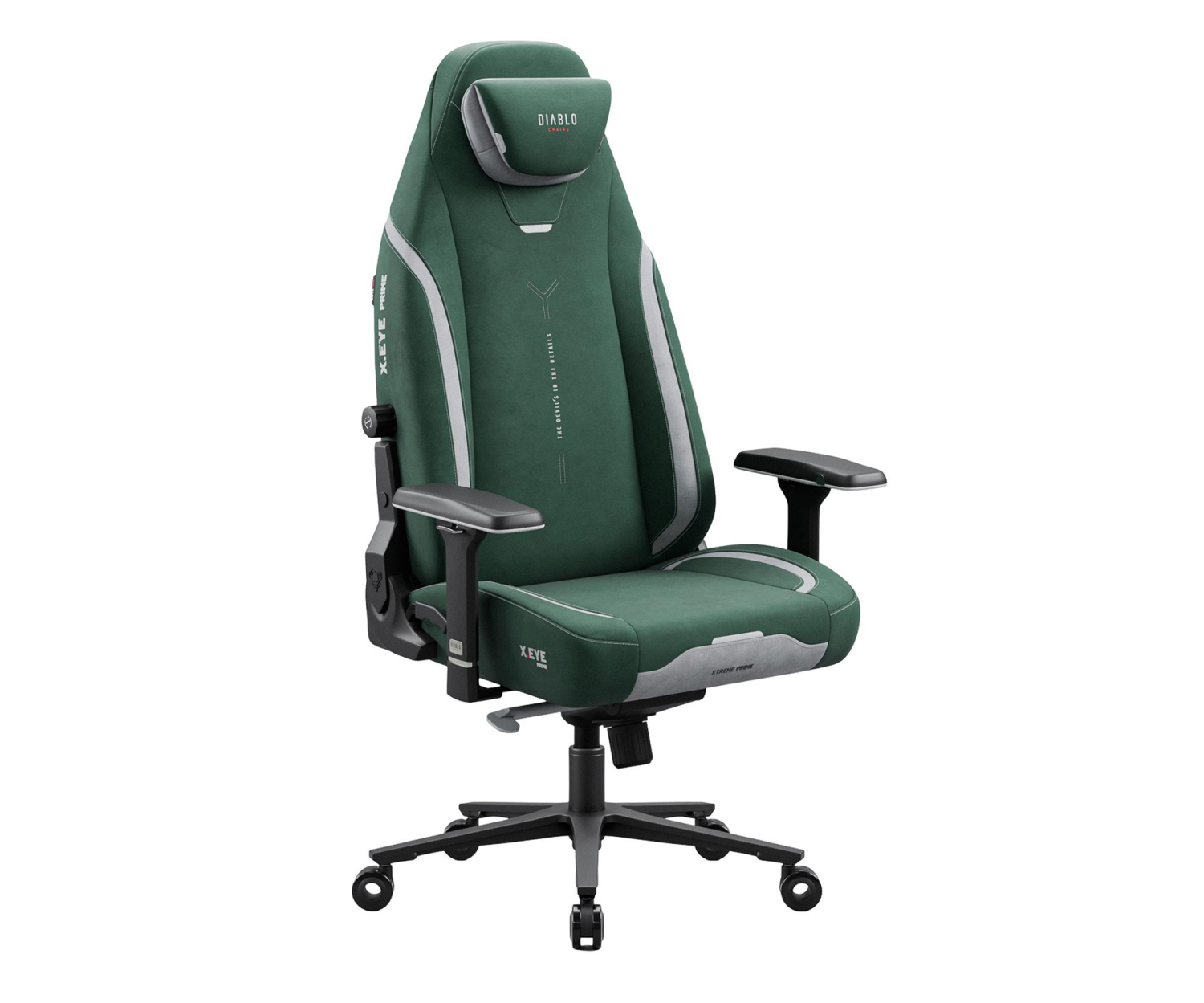 Diablo Chairs X.Eye Prime, Normal Size, Forest Green Gamingowy do 140kg Ciemny Zielony