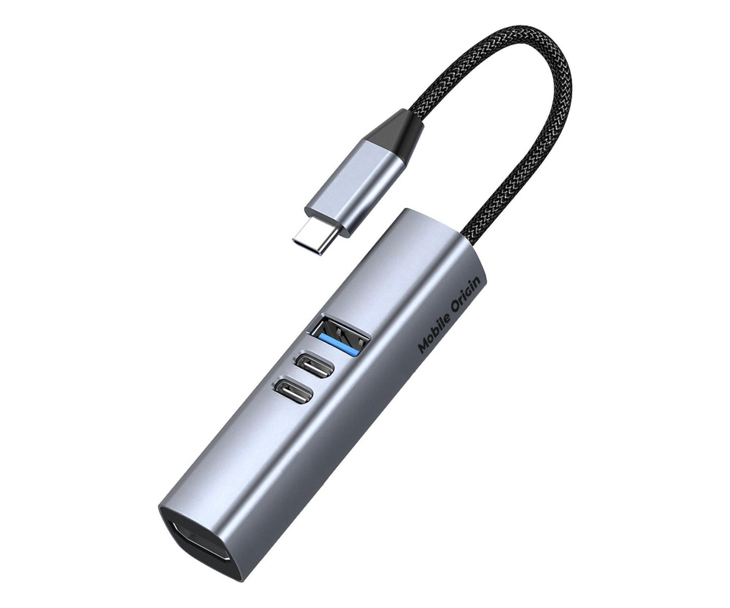 Mobile Origin 7in1 MultiHub HB2 3xUSB-C USB-A HDMI TF/SD Cards USB-C Cable