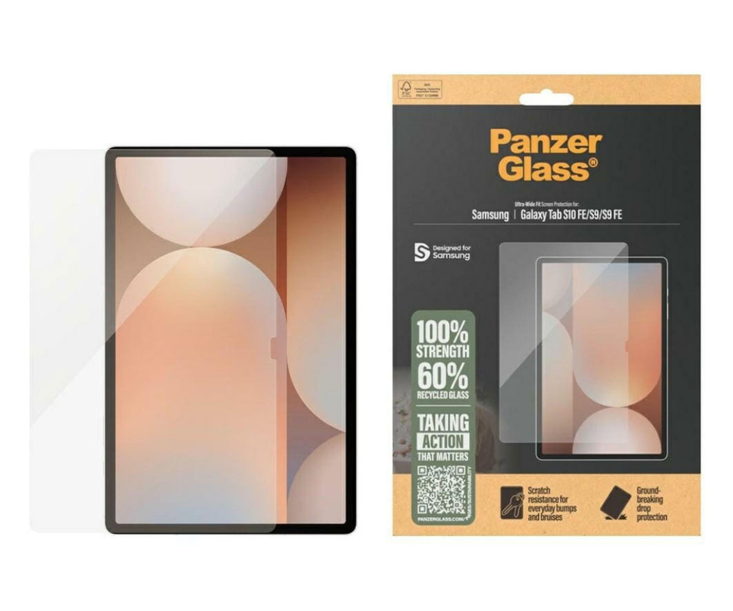 PanzerGlass Ultra-Wide Fit do Samsung Galaxy Tab S10 FE/S9/S9 FE